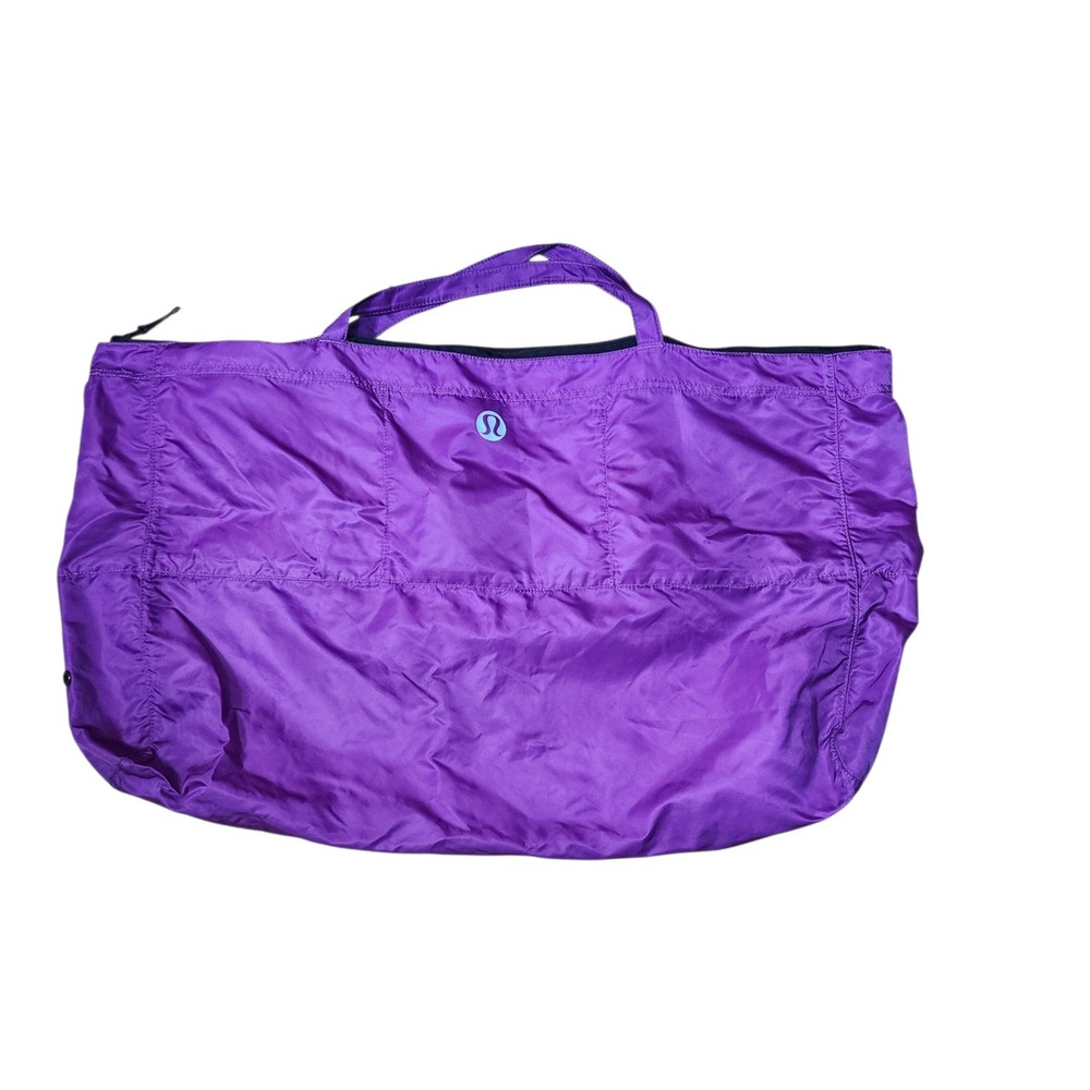Lululemon Purple Nylon Oversized Tote Bag Large Gym Travel Carryall